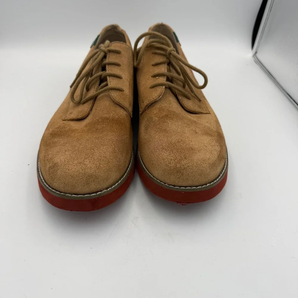 Eastland Men Buck Tan Suede Oxford Shoes Red Brick Sole 7680-59D Size 13D